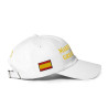 Gorra con bandera de España "Make España Great Again" blanca bordado dorado (estilo Dad hat)