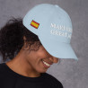 Gorra con bandera de España "Make España Great Again" azul bordada (estilo Dad hat)