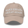 Gorra sin bandera "Make España Great Again" color arena / beige (estilo Dad hat)