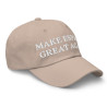 Gorra sin bandera "Make España Great Again" color arena / beige (estilo Dad hat)