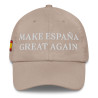 Gorra con bandera de España "Make España Great Again" color arena / beige (estilo Dad hat)