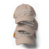 Gorra con bandera de España "Make España Great Again" color arena / beige (estilo Dad hat)