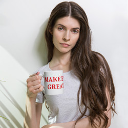 Taza clásica "Make England Great Again" en blanco con letras rojas