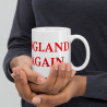 Taza clásica "Make England Great Again" en blanco con letras rojas