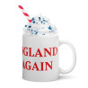 Taza clásica "Make England Great Again" en blanco con letras rojas