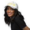 Gorra sin bandera "Make España Great Again" blanco con letra dorada (estilo Dad hat)