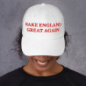 Gorra con bandera "Make England Great Again" blanca bordada (estilo Dad hat)