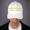 Gorra con bandera "Make England Great Again" blanca bordada (estilo Dad hat)