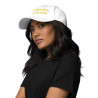Gorra sin bandera "Make España Great Again" blanco con letra dorada (estilo Dad hat)