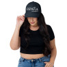 Gorra "España" tipo trucker azul marino bordado en blanco con Ñ