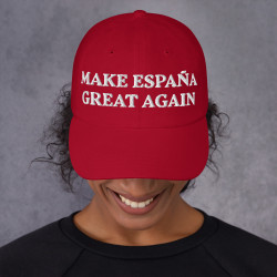 Gorra sin bandera "Make España Great Again" roja (estilo Dad hat)