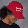 Gorra sin bandera "Make España Great Again" roja (estilo Dad hat)