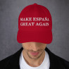 Gorra sin bandera "Make España Great Again" roja (estilo Dad hat)