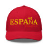 Gorra "España" tipo trucker roja bordado dorado con Ñ
