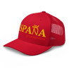 Gorra "España" tipo trucker roja bordado dorado con Ñ