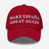 Gorra sin bandera "Make España Great Again" roja (estilo Dad hat)