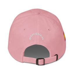 Gorra "España" color rosa con letra blanca y con bandera bordada (estilo Dad hat)