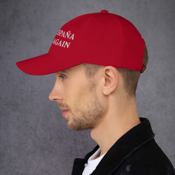 Gorra sin bandera "Make España Great Again" roja (estilo Dad hat)