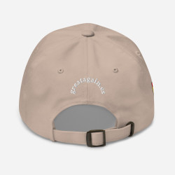 Gorra "España" color beige con letra blanca y con bandera bordada (estilo Dad hat)