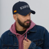 Gorra "España" color azul navy con letra blanca y con bandera bordada (estilo Dad hat)