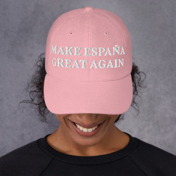 Gorra sin bandera "Make España Great Again" rosa (estilo Dad hat)