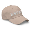 Gorra "España" color beige con letra blanca bordada sin bandera (estilo Dad hat)
