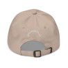 Gorra "España" color beige con letra blanca bordada sin bandera (estilo Dad hat)