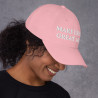 Gorra sin bandera "Make España Great Again" rosa (estilo Dad hat)