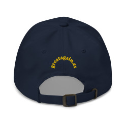 Gorra "España" color azul navy con letra dorada bordada sin bandera (estilo Dad hat)