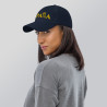 Gorra "España" color azul navy con letra dorada bordada sin bandera (estilo Dad hat)