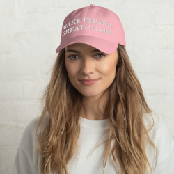 Gorra sin bandera "Make España Great Again" rosa (estilo Dad hat)