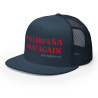 Gorra "Great Again" impresa color azul con letras rojas (estilo Trucker)