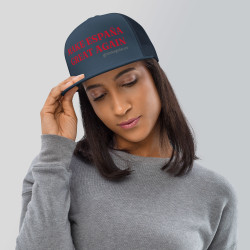 Gorra "Great Again" impresa color azul con letras rojas (estilo Trucker)