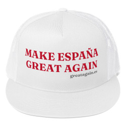 Gorra "Great Again" impresa blanca con letras rojas (estilo Trucker)