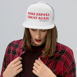 Gorra "Great Again" impresa blanca con letras rojas (estilo Trucker)