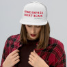 Gorra "Great Again" impresa blanca con letras rojas (estilo Trucker)
