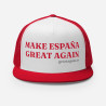 Gorra "Great Again" impresa blanca/roja con letras rojas (estilo Trucker)