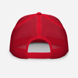 Gorra "Great Again" impresa blanca/roja con letras rojas (estilo Trucker)