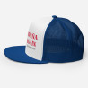Gorra "Great Again" impresa azul/blanca con letras rojas (estilo Trucker)