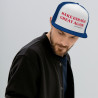 Gorra "Great Again" impresa azul/blanca con letras rojas (estilo Trucker)