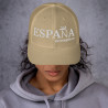 Gorra "España" tipo trucker beige bordado blanco con Ñ