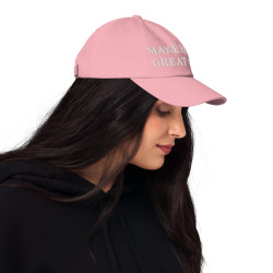 Gorra sin bandera "Make España Great Again" rosa (estilo Dad hat)