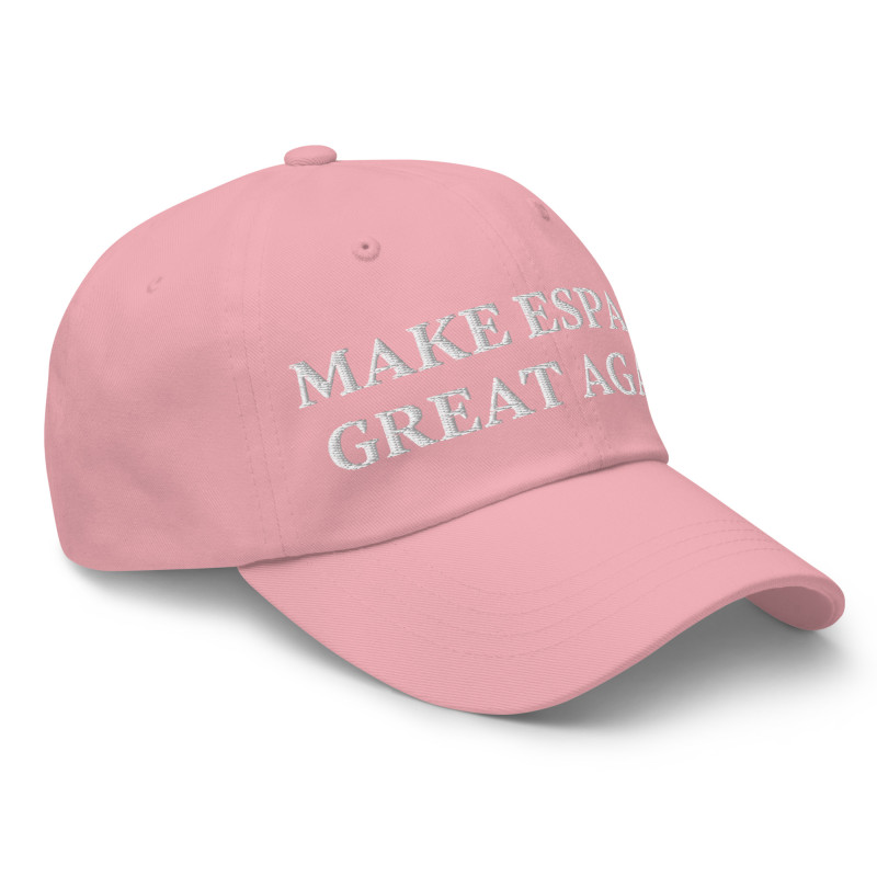Gorra sin bandera "Make España Great Again" rosa (estilo Dad hat)