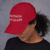 Gorra con bandera "Make Italia Great Again" roja bordada (estilo Dad hat)