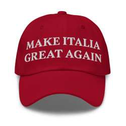 Gorra con bandera "Make Italia Great Again" roja bordada (estilo Dad hat)