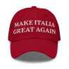 Gorra con bandera "Make Italia Great Again" roja bordada (estilo Dad hat)