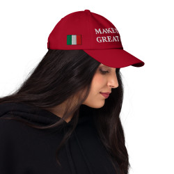 Gorra con bandera "Make Italia Great Again" roja bordada (estilo Dad hat)