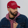 Gorra con bandera "Make Italia Great Again" roja bordada (estilo Dad hat)