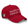 Gorra Make Italia Great Again roja con bandera bordada