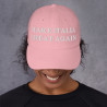 Gorra con bandera "Make Italia Great Again" rosa bordada (estilo Dad hat)